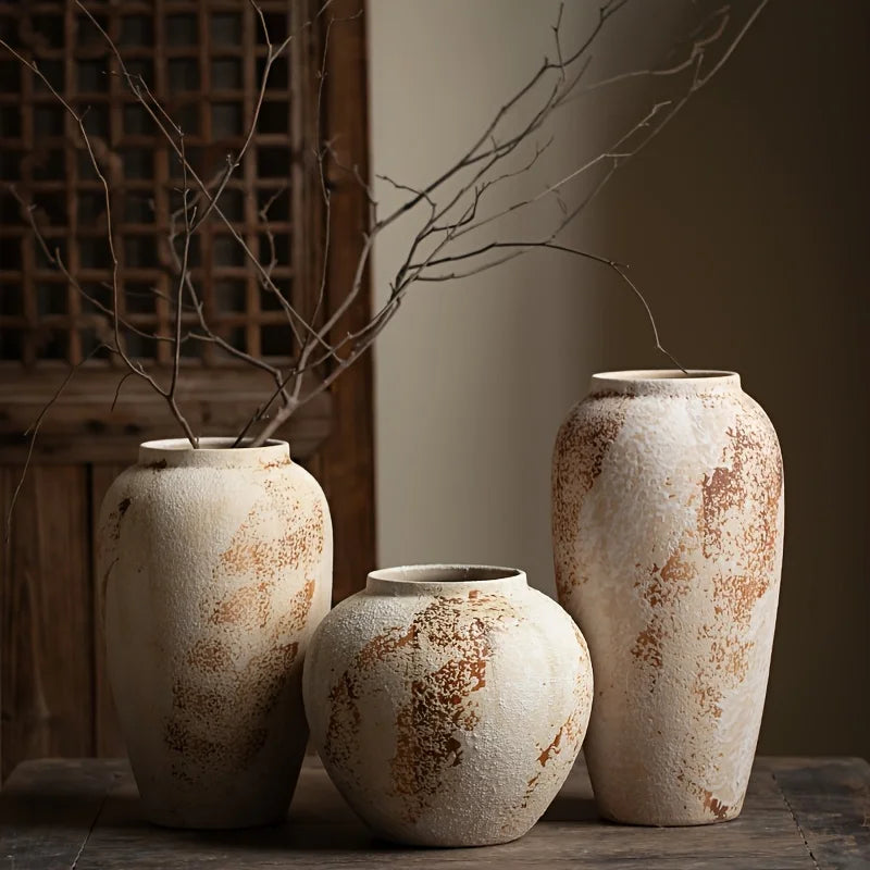 Elegant Retro Ceramic Flowerpot with White Spots — Exquisite Design Creates a Refined Atmosphere, Suitable for Various Types of Flowers, Unique Spotted Texture Adds a Classical Aesthetic, Perfectly Enhancing Your Home or Office Space